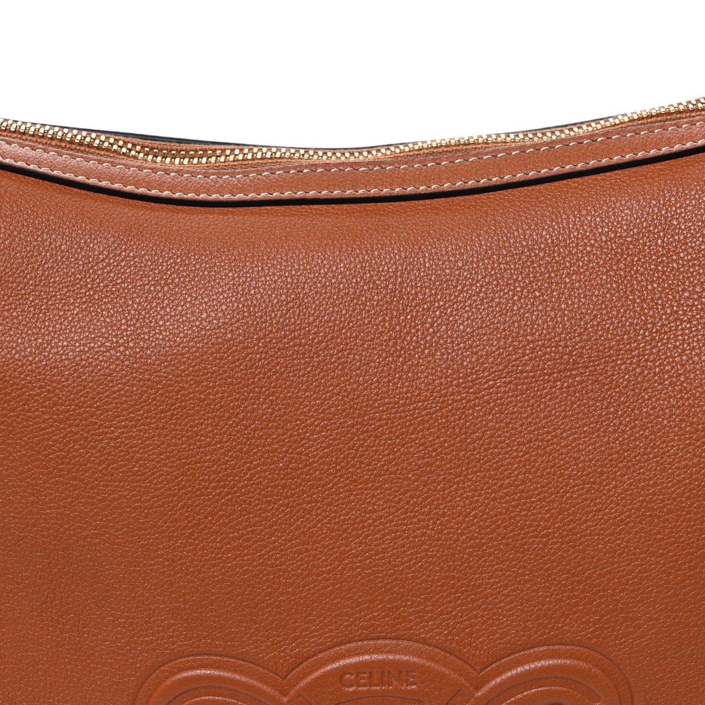 Supple Calfskin Medium Triomphe Heloise Shoulder Bag Tan