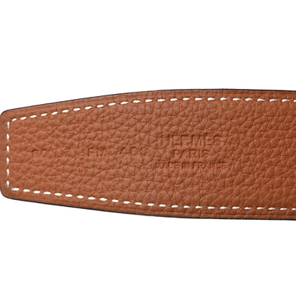 Hermes Box Togo 32mm Inside H Belt 80 Black Gold 3 of 7