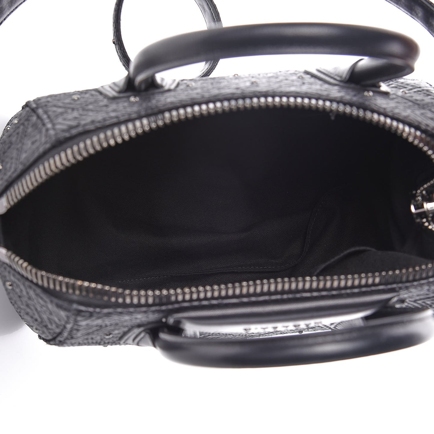 Lambskin Logo Embossed Small Studded Antigona Black