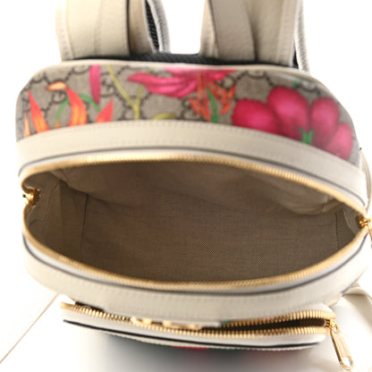 Gucci GG Supreme Monogram Flora Web Small Ophidia Day Backpack White 5 of 9
