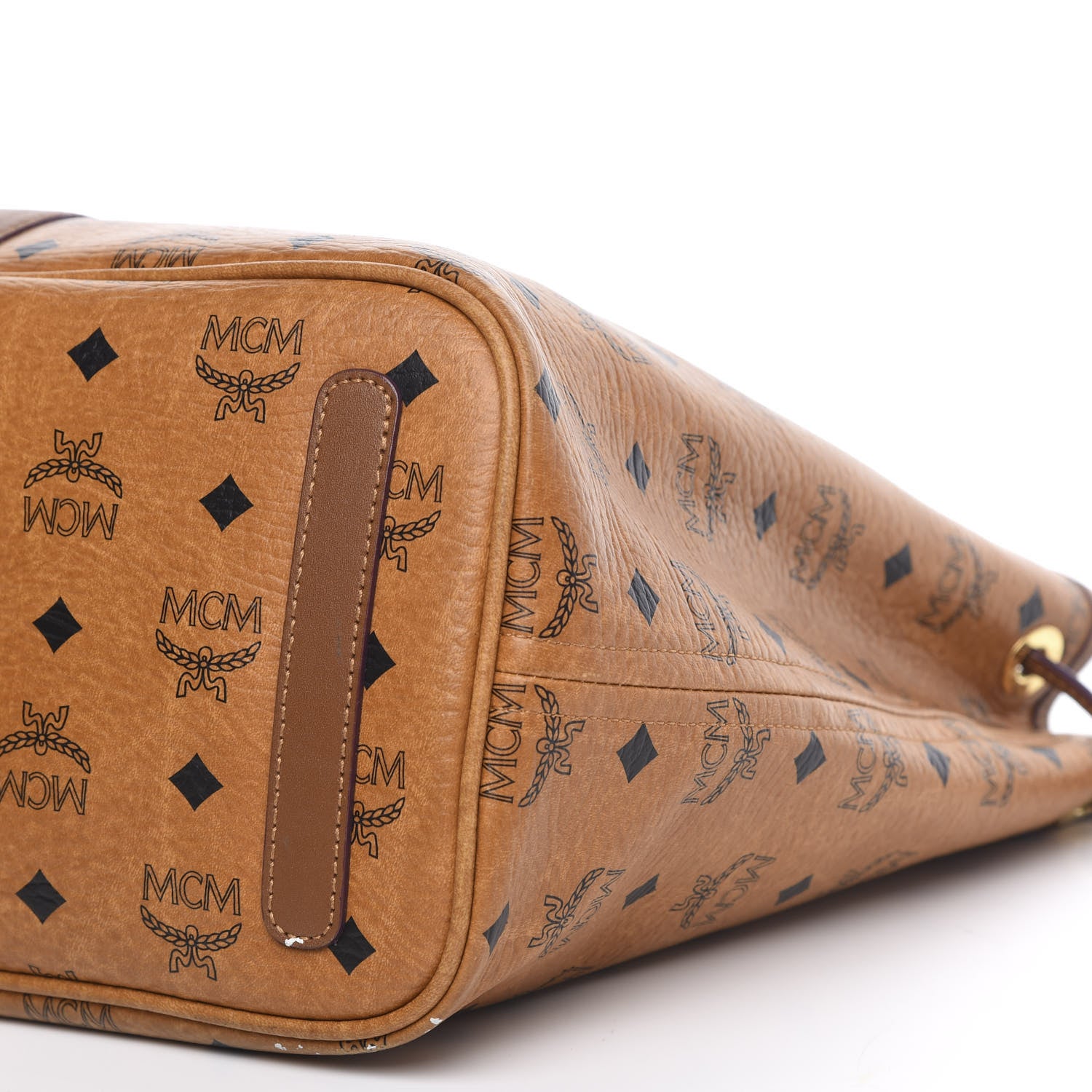 MCM Visetos Medium Liz Reversible Shopper Tote Cognac 10 of 18