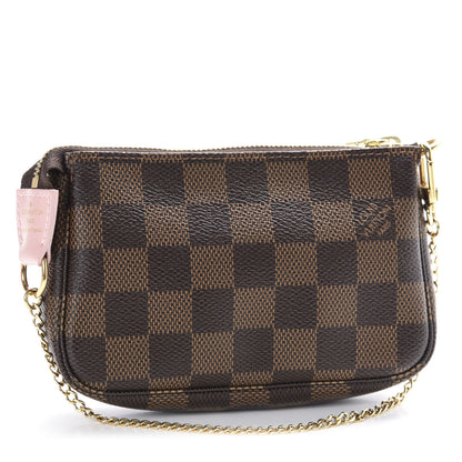 Louis Vuitton Damier Ebene 2020 Christmas Animation Big Wheel Mini Pochette Accessories Rose Ballerine 3 of 10