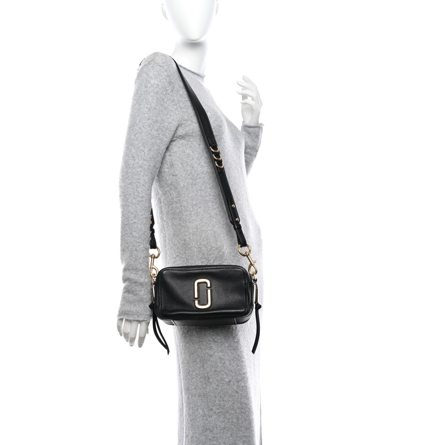 Supple Natural Grain Calfskin The Softshot 27 Bag Black