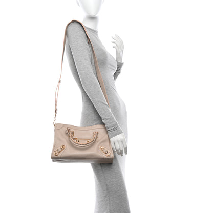 Balenciaga Chevre Gold Metallic Edge Hardware S City Beige Praline 3 of 11