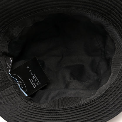 Prada Re-Nylon Metal Triangle Logo Womens Bucket Hat M Black 7 of 8