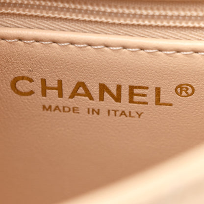 Chanel Shiny Lambskin Quilted Mini Sweetheart Flap Light Beige 6 of 10