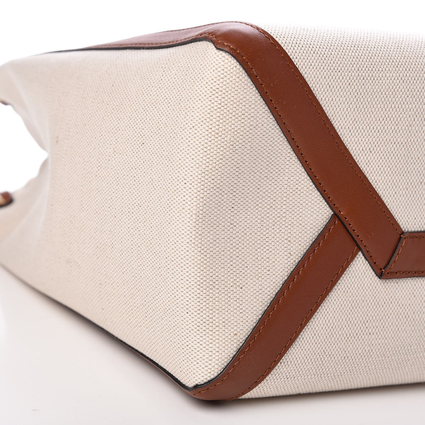 Canvas VLTN Print Small Tote Cognac