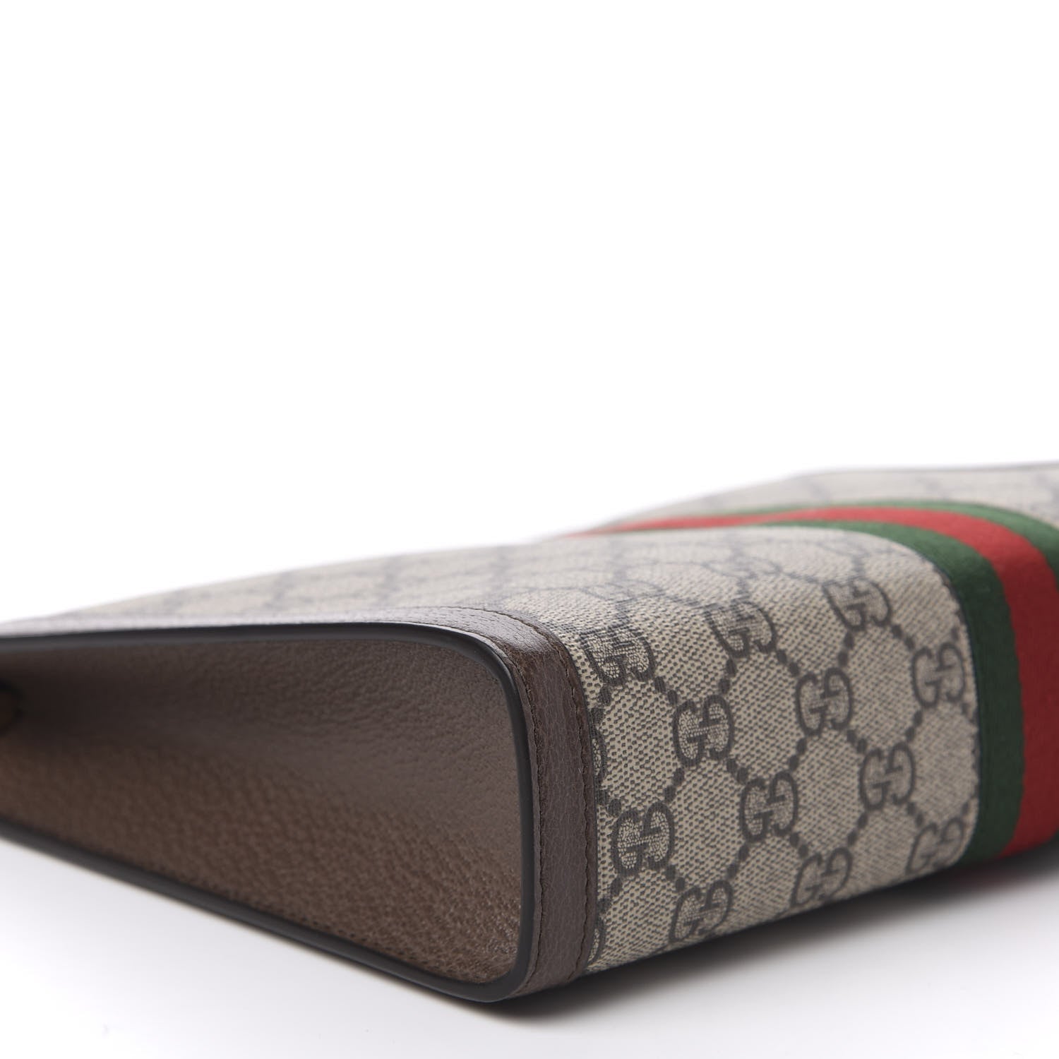 Gucci GG Supreme Monogram Web Ophidia Pouch Brown 7 of 11