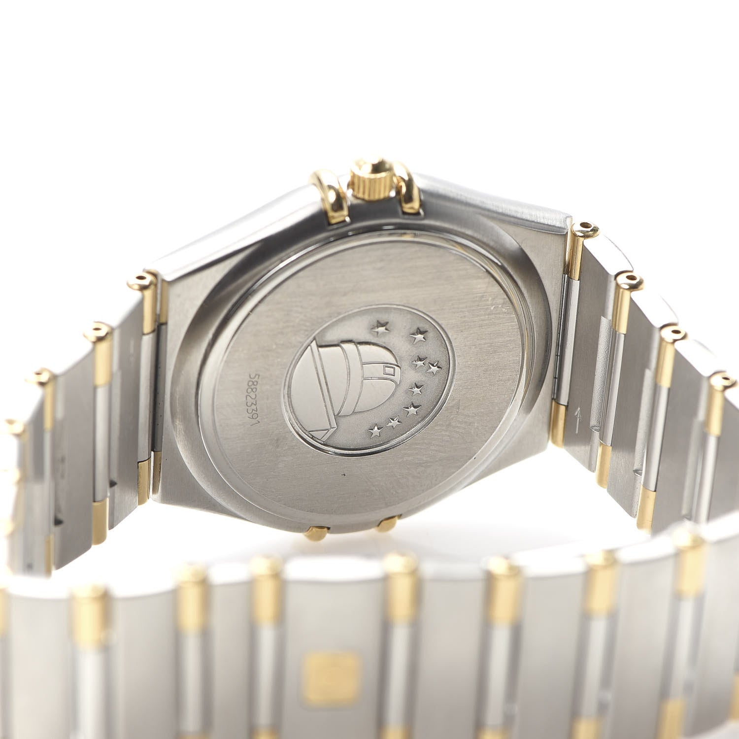 Omega Stainless Steel 18K Yellow Gold 33mm Constellation Quartz Watch White 1312.30 5 of 7