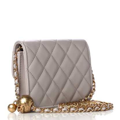 Chanel Lambskin Quilted Pearl Crush Clutch With Chain Light Purple 2 of 12