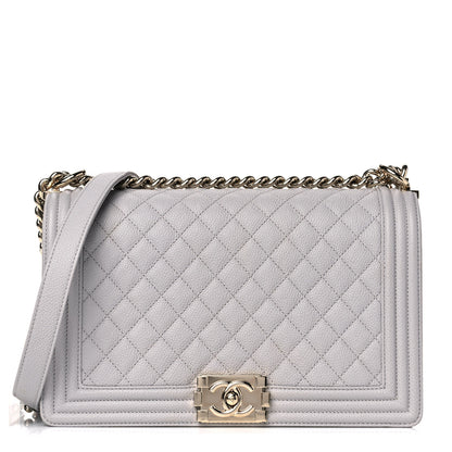 Chanel Caviar Quilted New Medium Boy Flap Grey 1 of 13