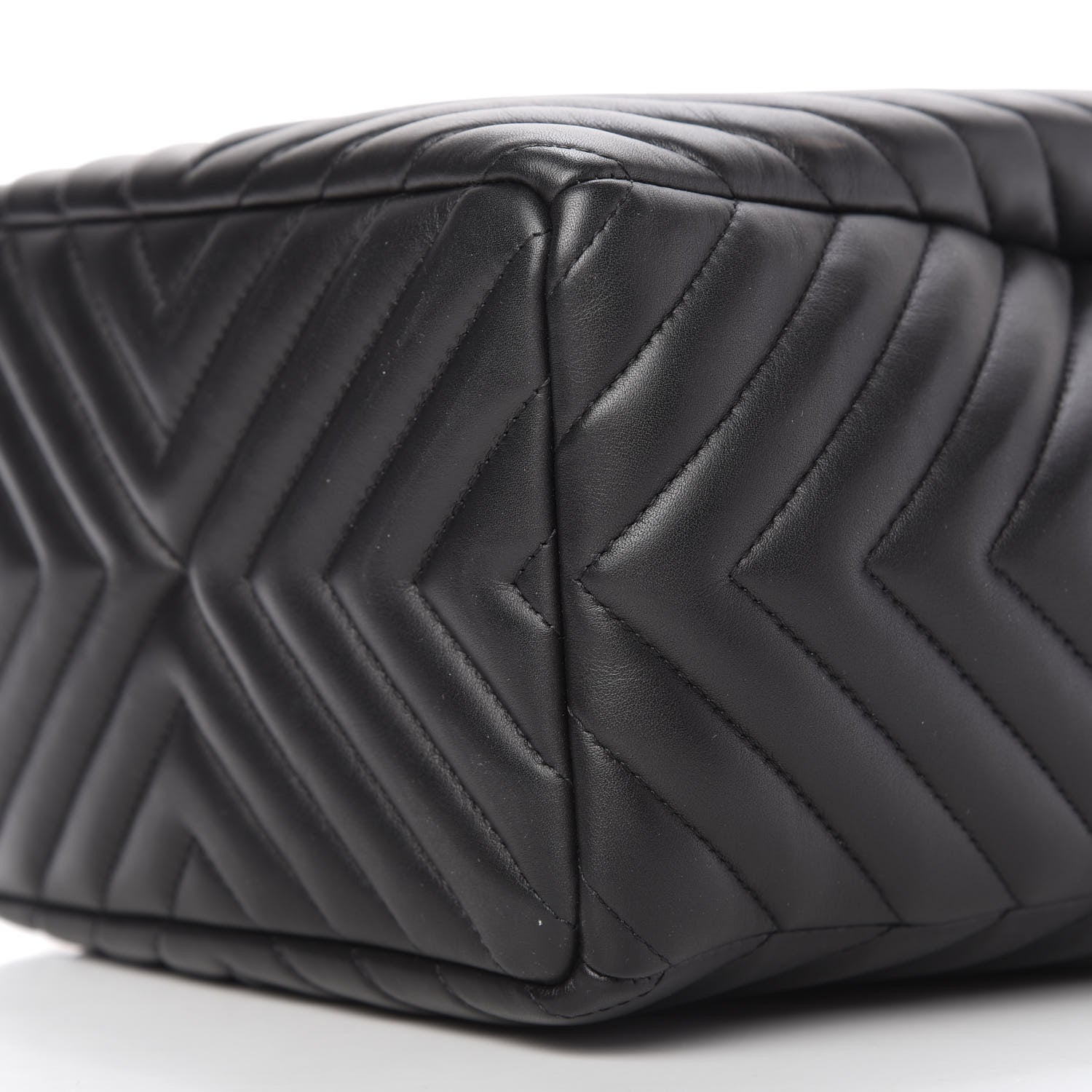 Chanel Lambskin Chevron Small Urban Spirit Drawstring Bag Black 7 of 10