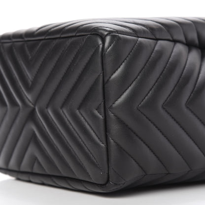 Chanel Lambskin Chevron Small Urban Spirit Drawstring Bag Black 7 of 10