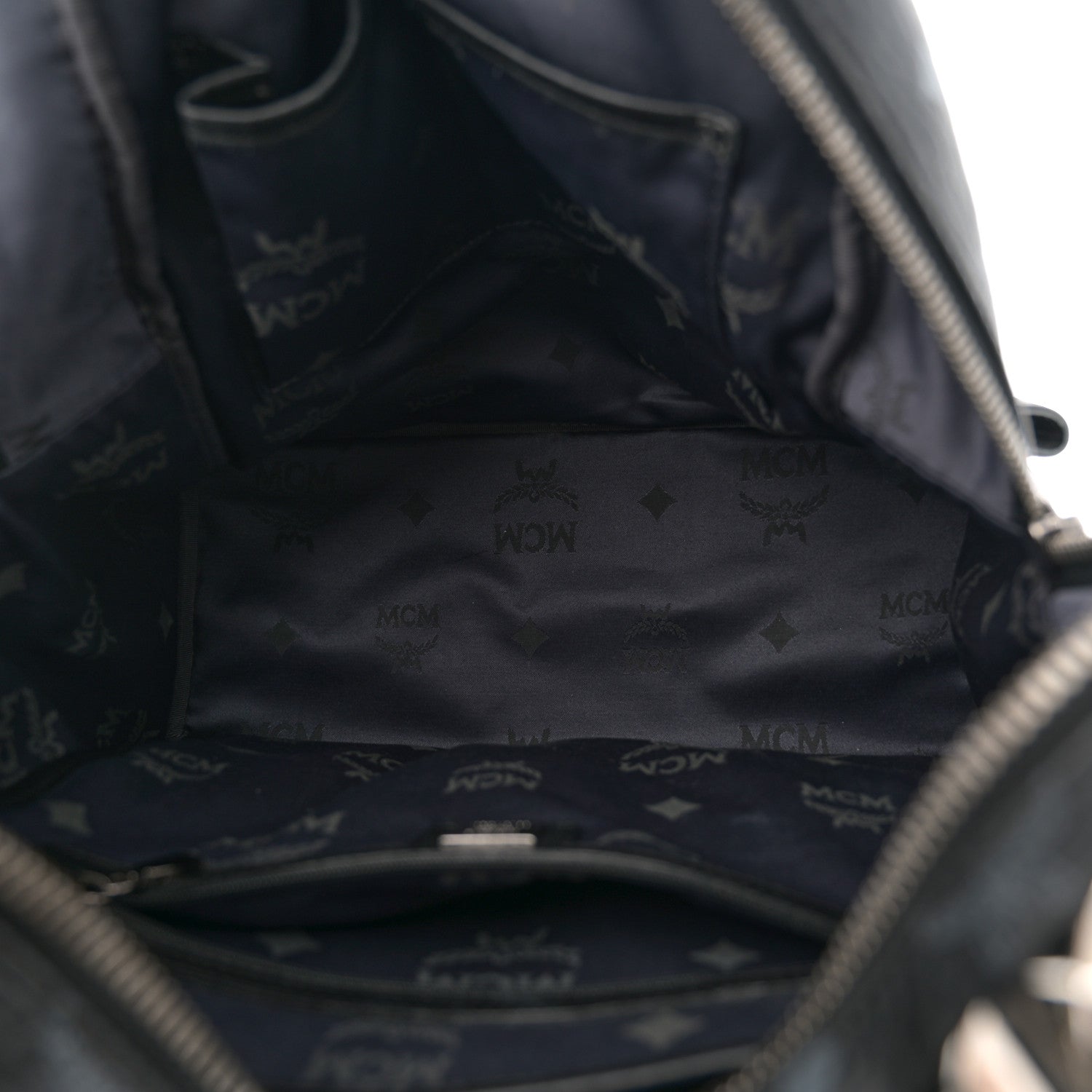 MCM Visetos Studded Medium Backpack Black 5 of 10