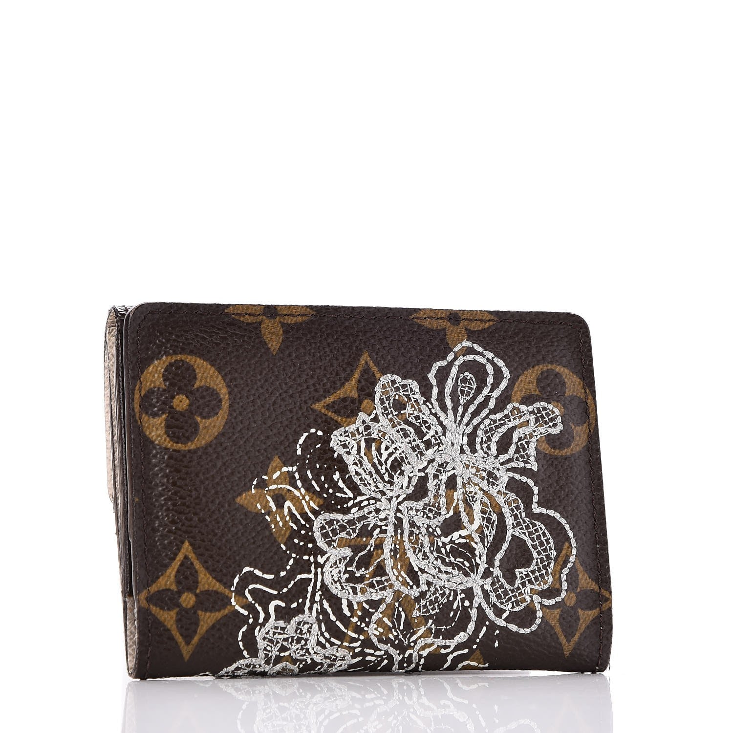 Louis Vuitton Monogram Dentelle Ludlow Wallet Silver 3 of 9