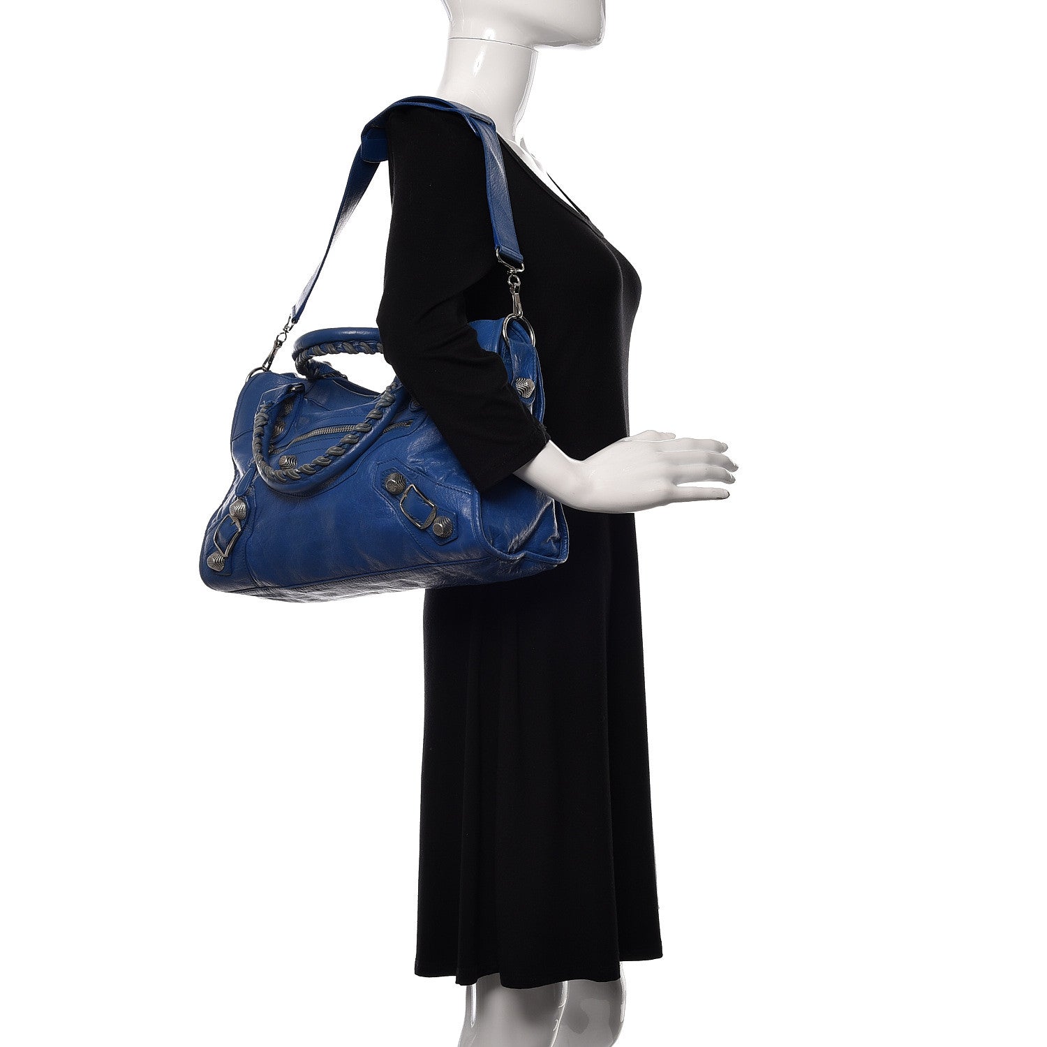 Balenciaga Agneau Giant 21 Silver Hardware City French Bleu 3 of 22