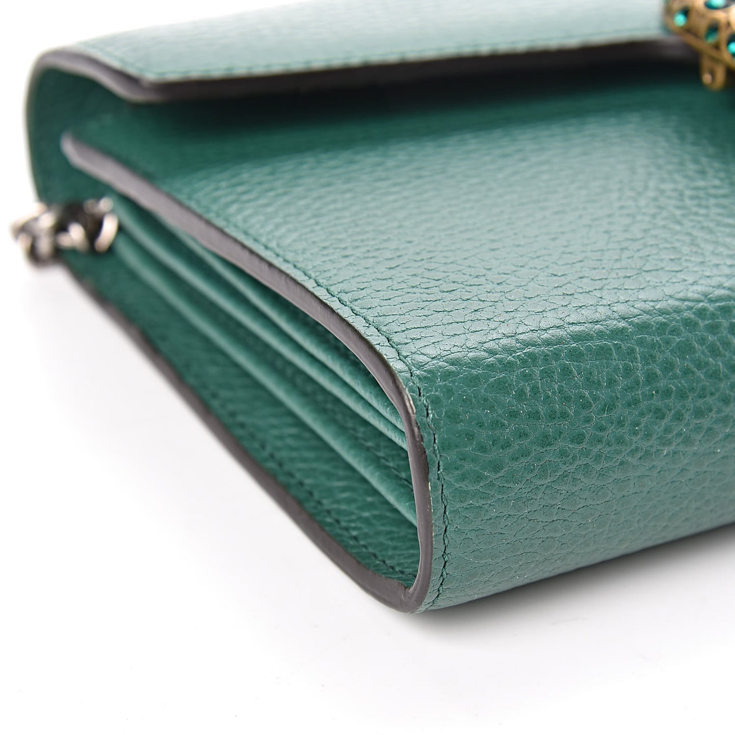 Calfskin Mini Dionysus Chain Wallet Emerald