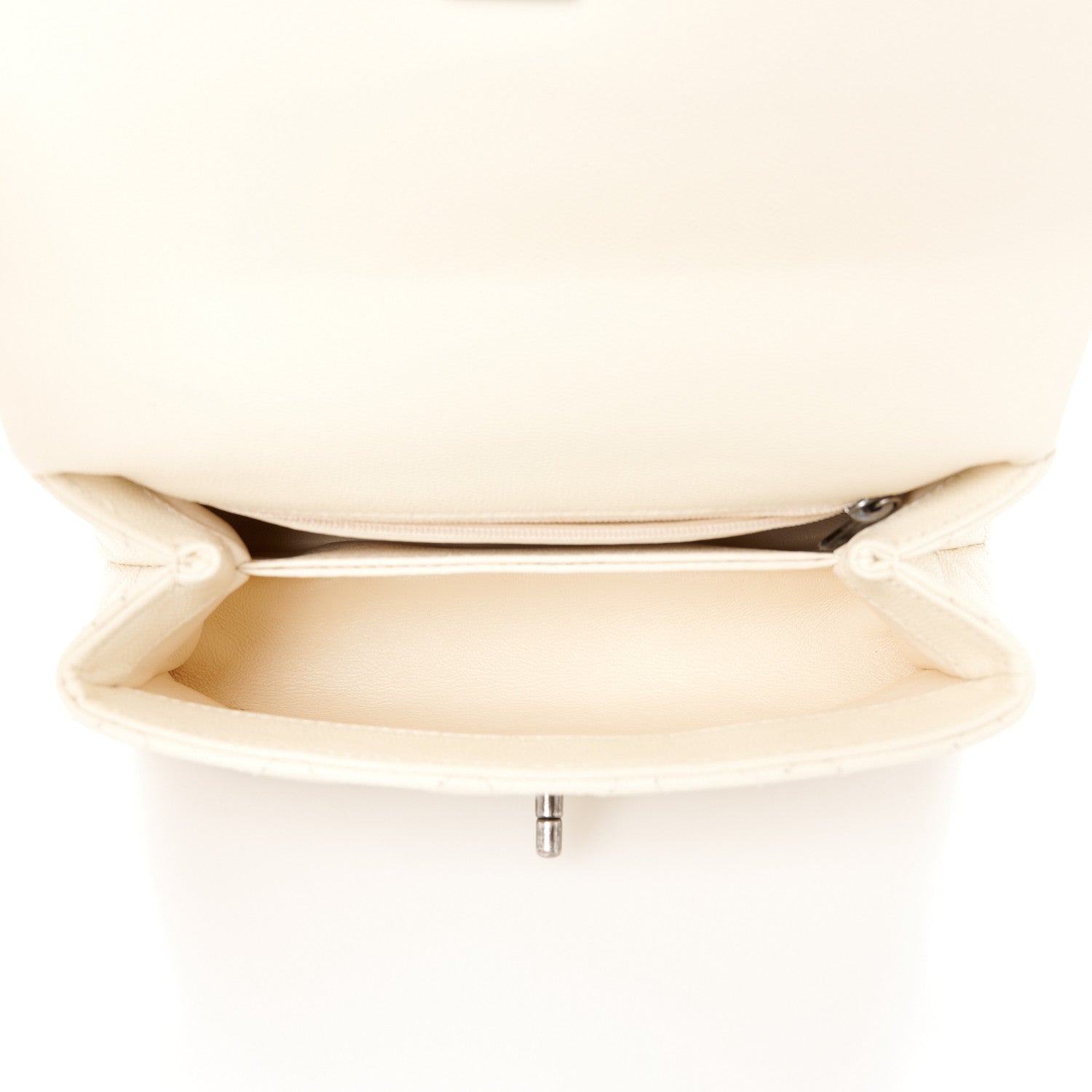 Chanel Caviar Lizard Quilted Mini Coco Handle Flap White 5 of 12