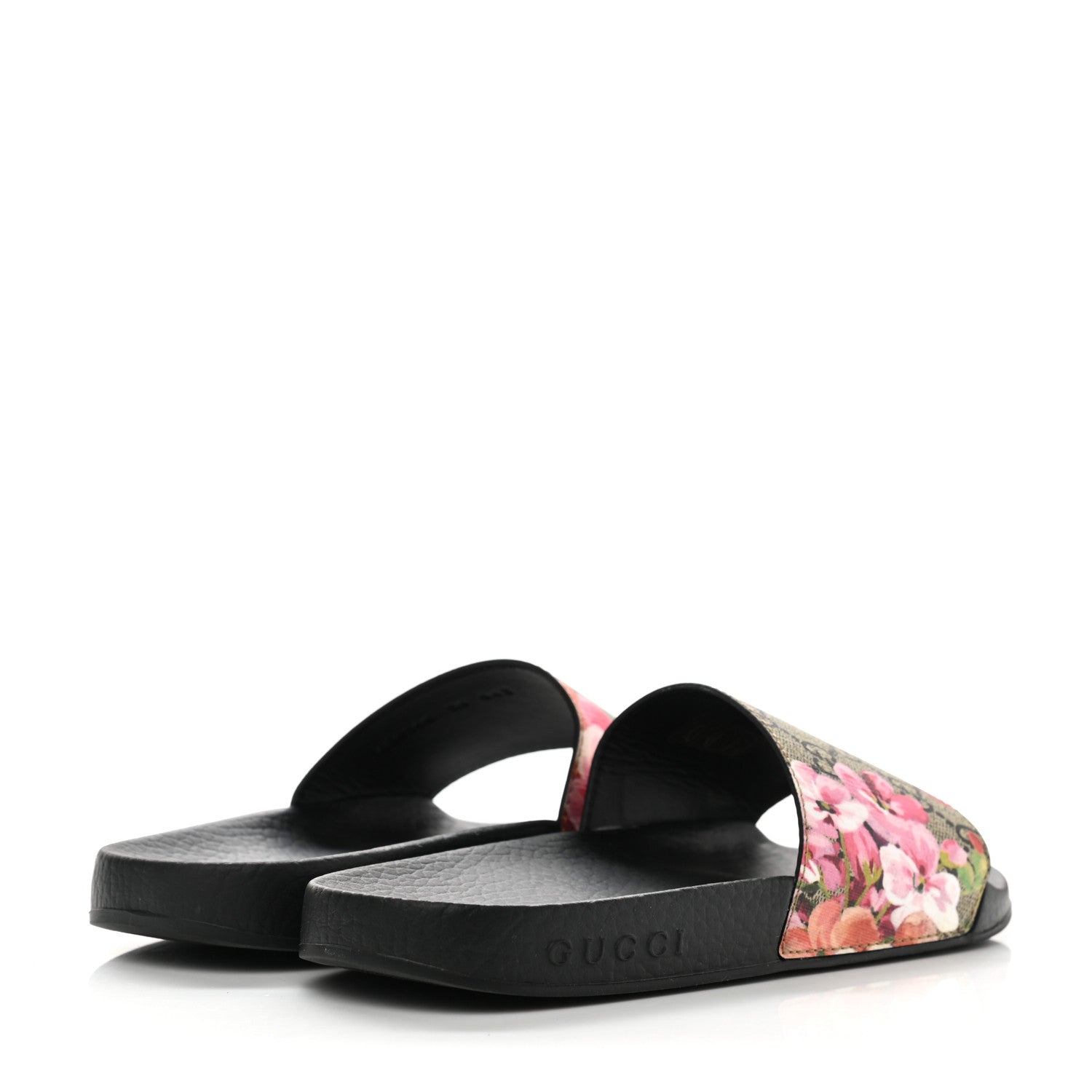 Gucci GG Supreme Monogram Blooms Slide Sandals 36 Beige Multicolor 4 of 8