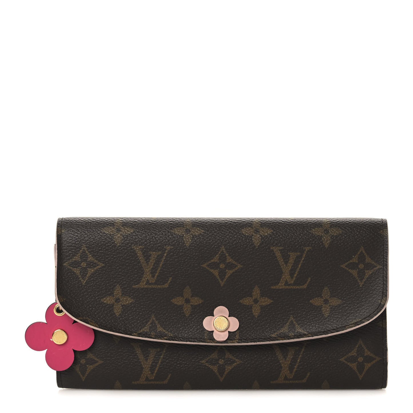 Monogram Bloom Flower Emilie Wallet Fuchsia