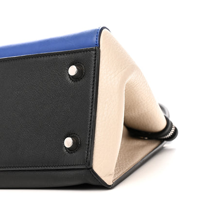Celine Calfskin Medium Tri-Color Edge Shoulder Bag Blue Multicolor 10 of 11