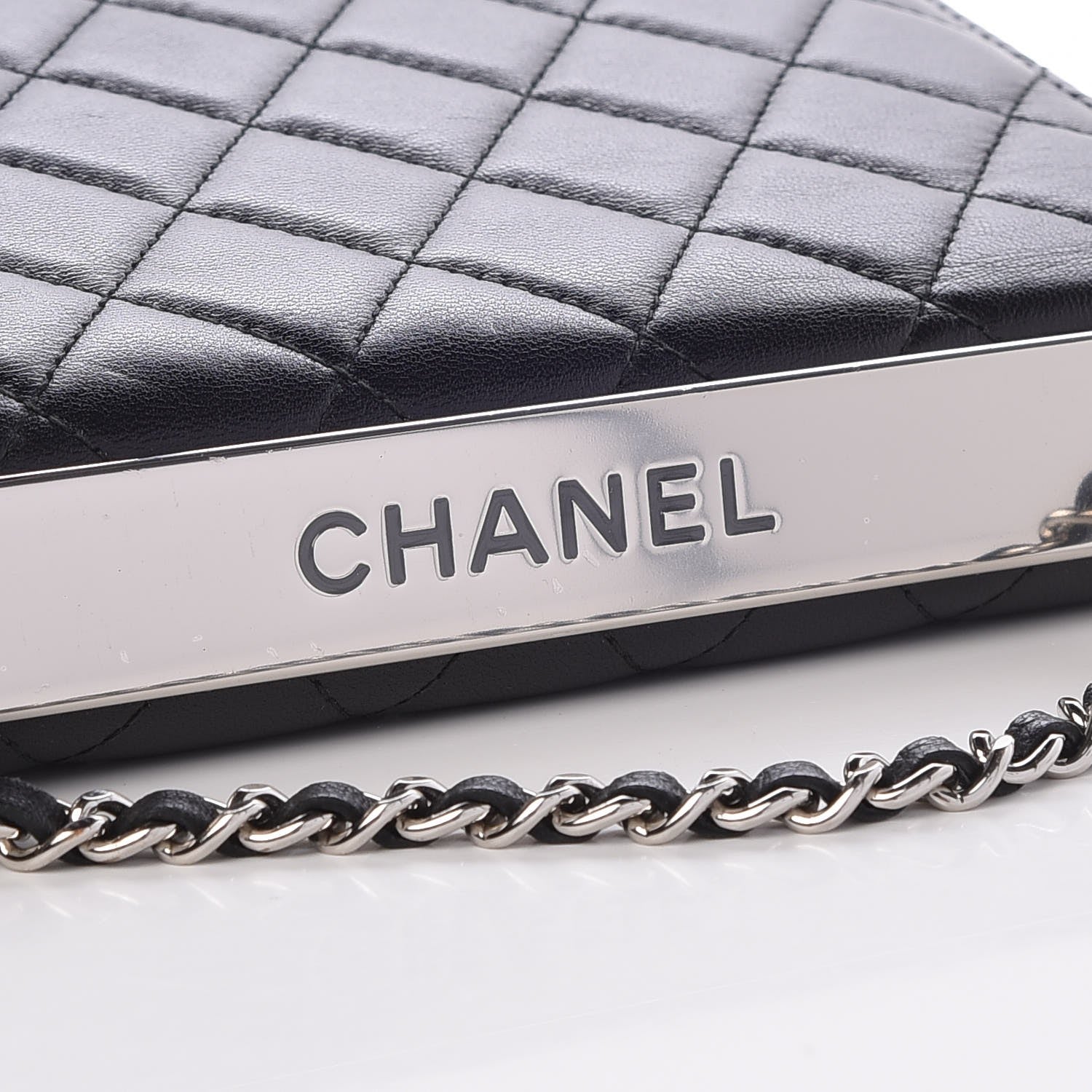 Chanel Lambskin Quilted Trendy CC Wallet On Chain WOC Black 9 of 10