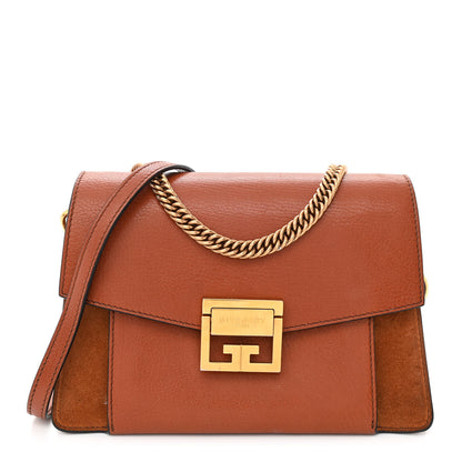 Givenchy Goatskin Suede Small GV3 Shoulder Bag Chestnut 1 of 12