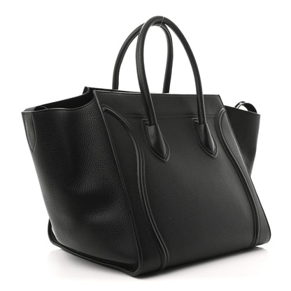 Celine Grained Calfskin Medium Phantom Luggage Black 3 of 10