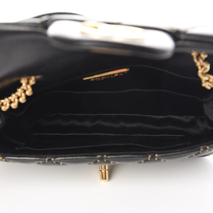 Chanel Lambskin Quilted Studded Extra Mini Flap Black 5 of 7