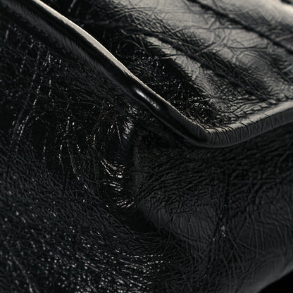 Saint Laurent Crinkled Calfskin Matelasse Monogram Medium Niki Chain Satchel Black 12 of 14