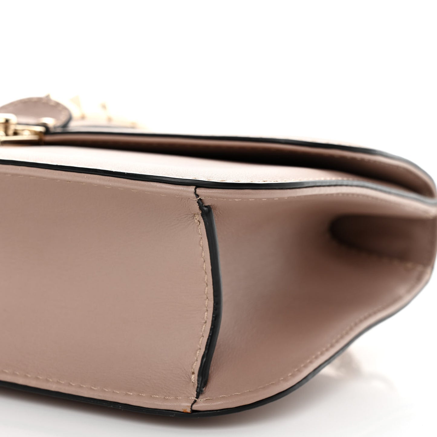 Vitello Medium Glam Lock Rockstud Flap Poudre
