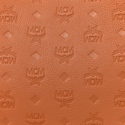 MCM Calfskin Ottomar Monogram Large Klara Hobo Black Red 7 of 15