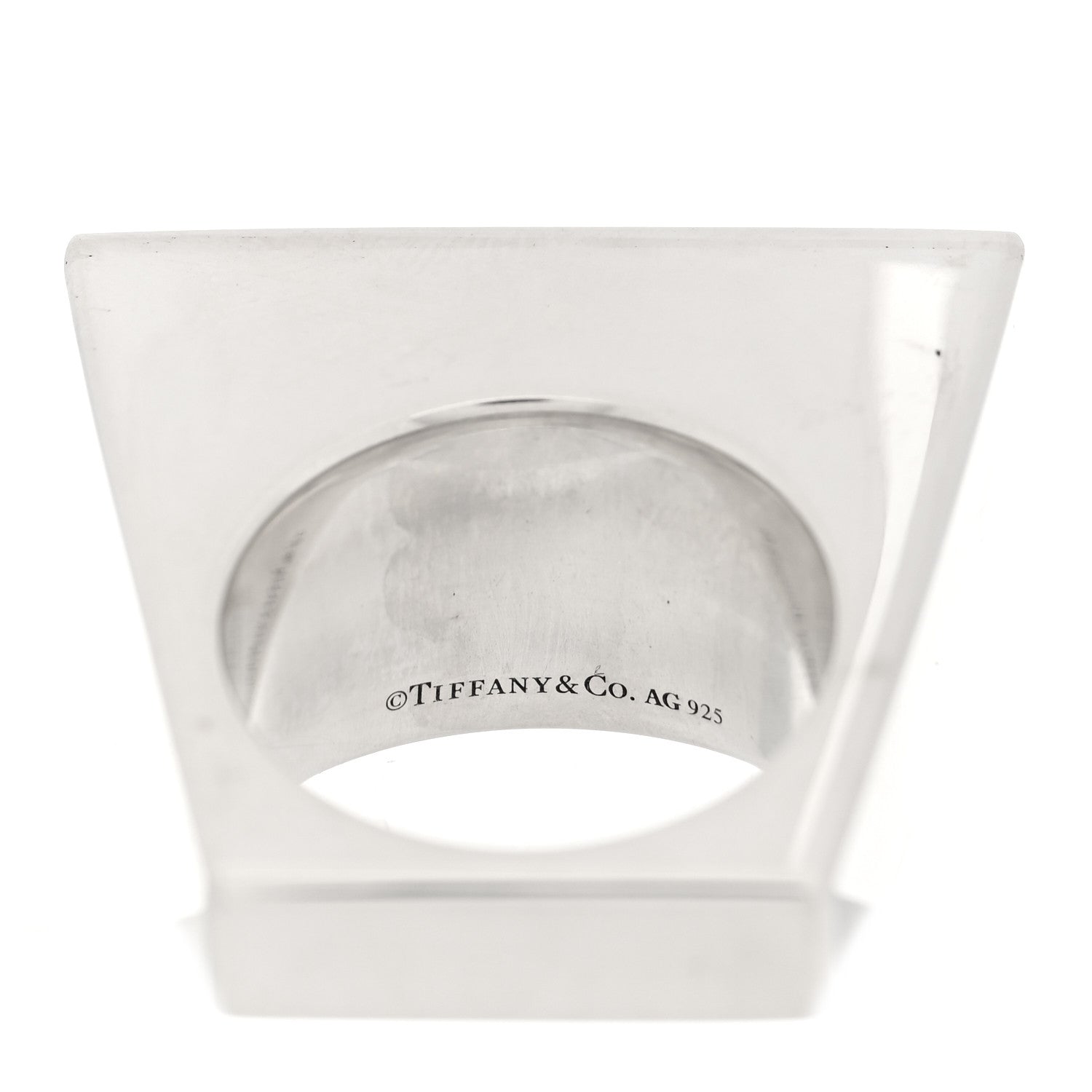 Tiffany Sterling Silver Out of Retirement Rectangle Ring 53 6.25 4 of 6