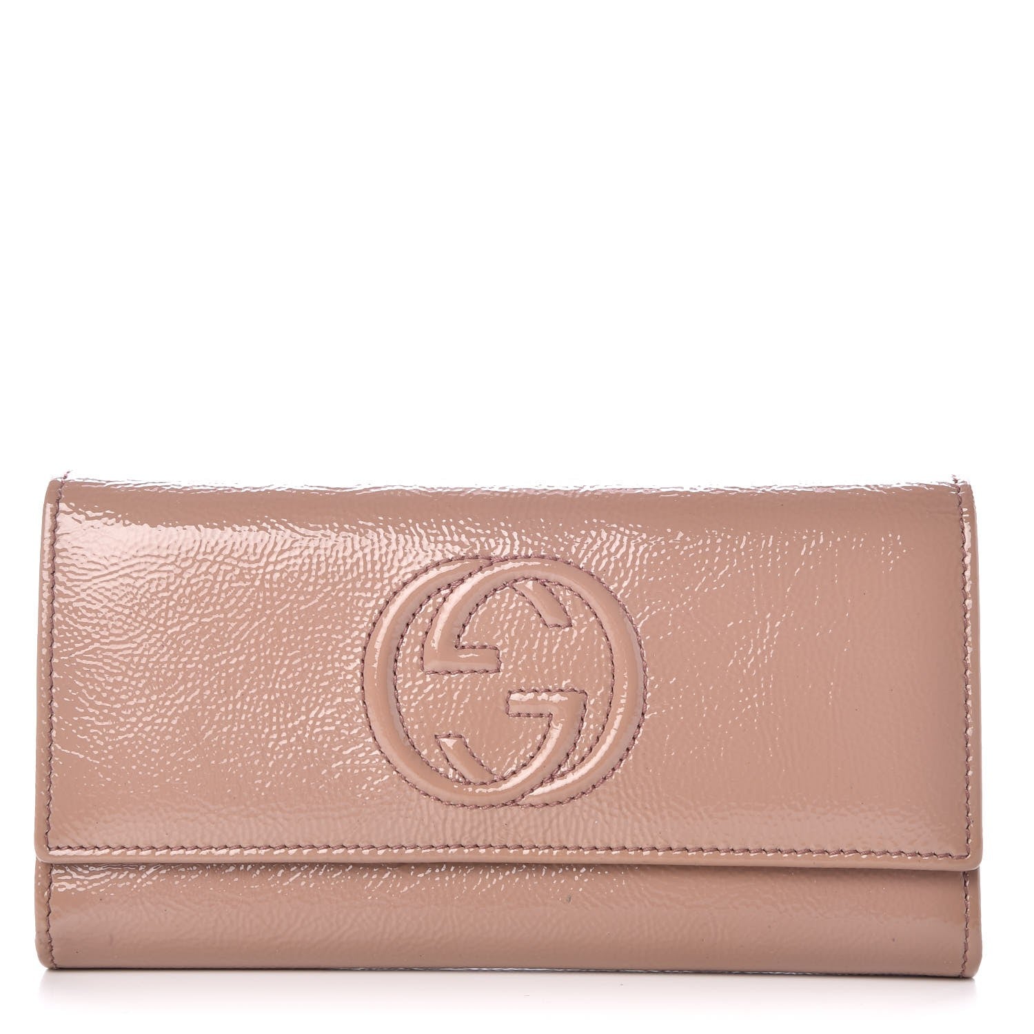 Gucci Patent Soho Continental Wallet Dark Cipria 1 of 8