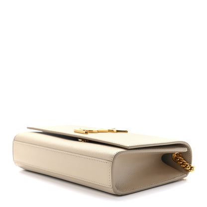Saint Laurent Grain De Poudre Small Monogram Kate Satchel Nude Powder 10 of 13
