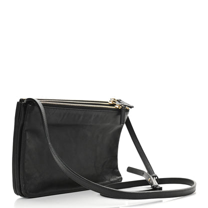 Celine Lambskin Small Trio Crossbody Bag Black 3 of 9