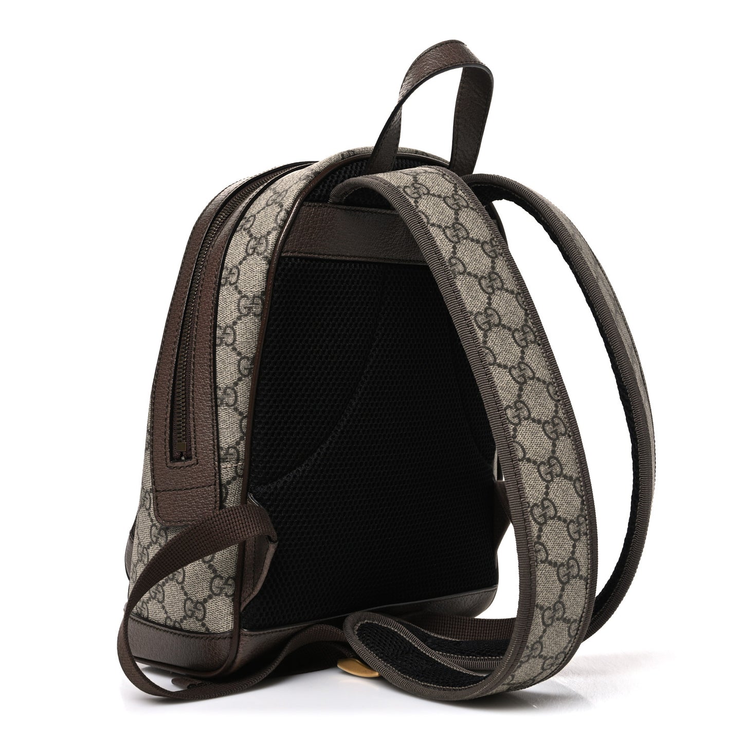 GG Supreme Monogram Calfskin Web Small Ophidia Day Backpack Beige Ebony New Acero