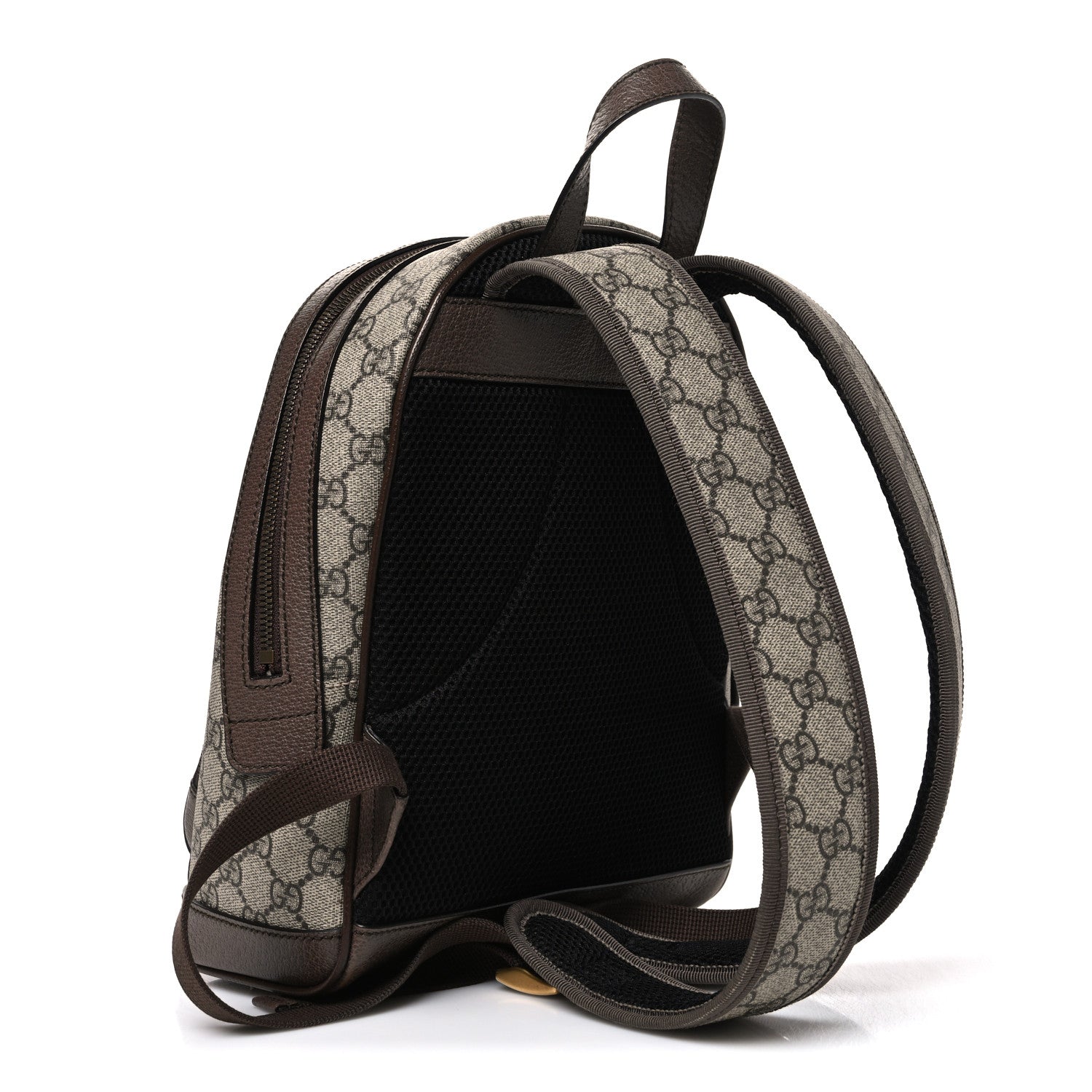 Gucci GG Supreme Monogram Calfskin Web Small Ophidia Day Backpack Beige Ebony New Acero 3 of 10