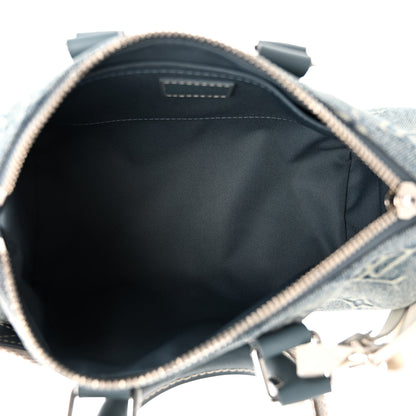 Louis Vuitton Monogram Washed Denim Keepall Bandouliere 25 5 of 10