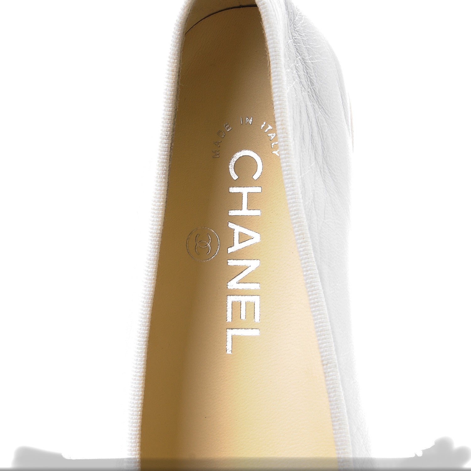 Chanel Lambskin Cap Toe Ballerina Flats 35 White Black 10 of 11