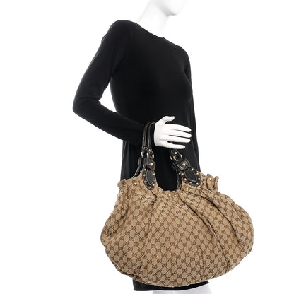 Gucci Monogram Studded Pelham Tote Dark Brown 2 of 11