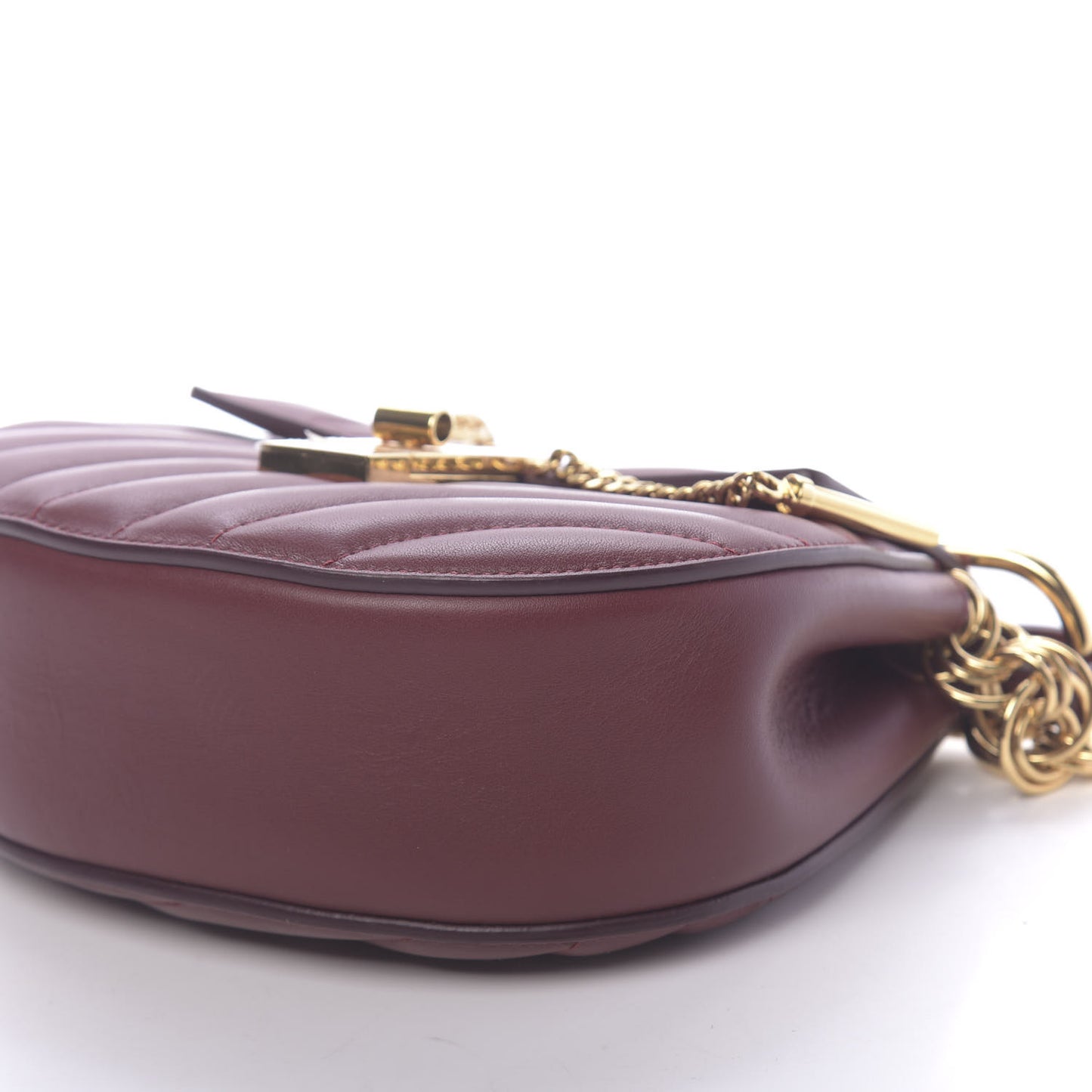 Calfskin Quilted Mini Drew Bijou Shoulder Bag Plum Purple