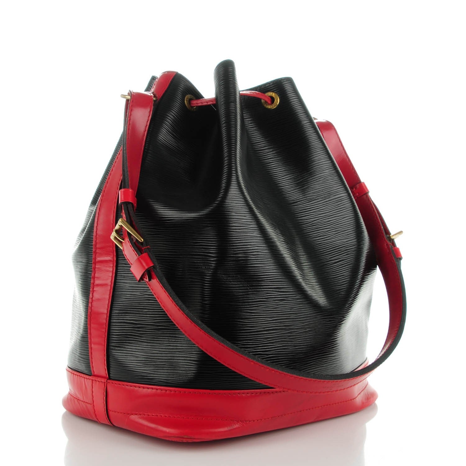 Louis Vuitton Epi Bi-Color Noe Castillan Red Black 3 of 8