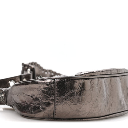Balenciaga Metallic Agneau Arena Le Cagole Shoulder Bag XS  Dark Bronze 9 of 10