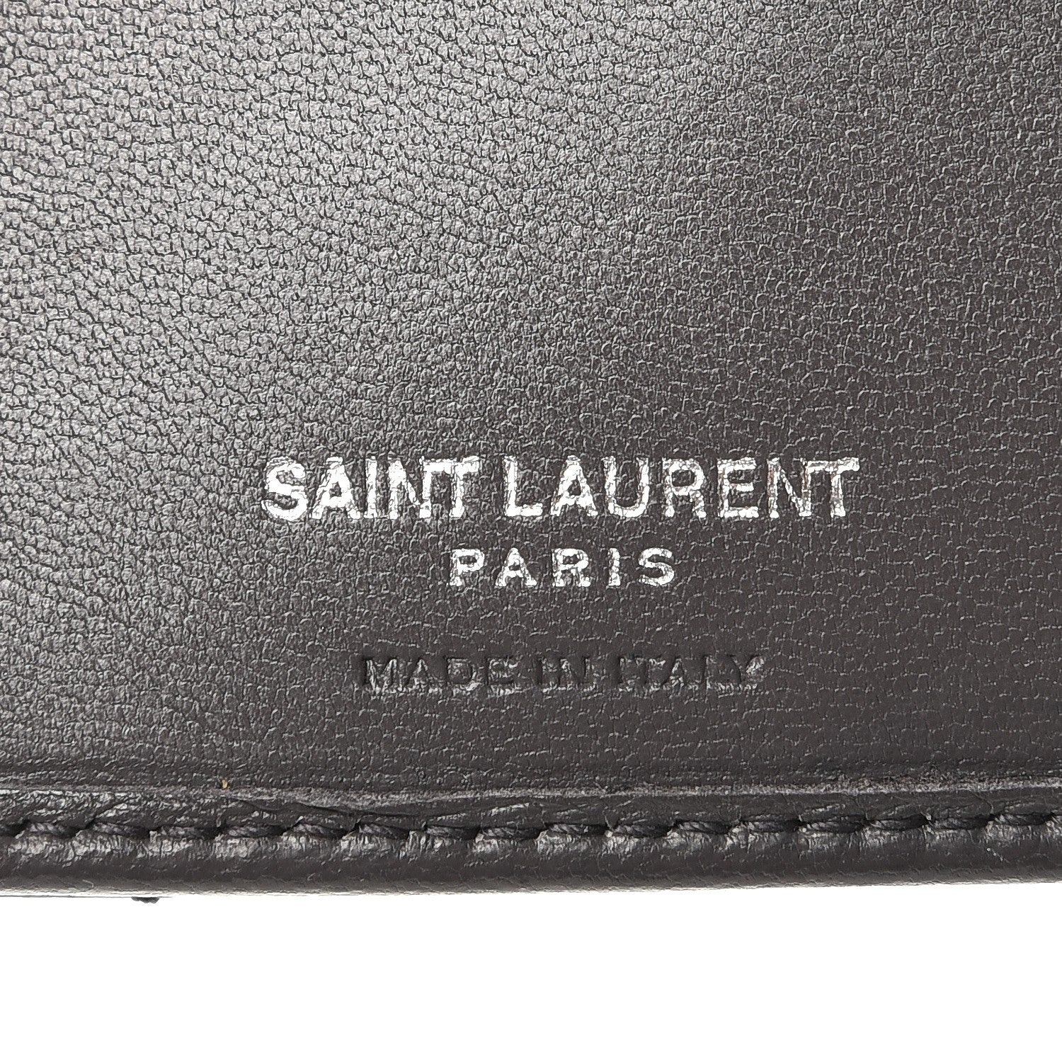 Saint Laurent Lambskin Y Quilted Monogram Compact Loulou Wallet Asphalt 7 of 8
