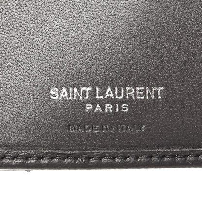 Saint Laurent Lambskin Y Quilted Monogram Compact Loulou Wallet Asphalt 7 of 8