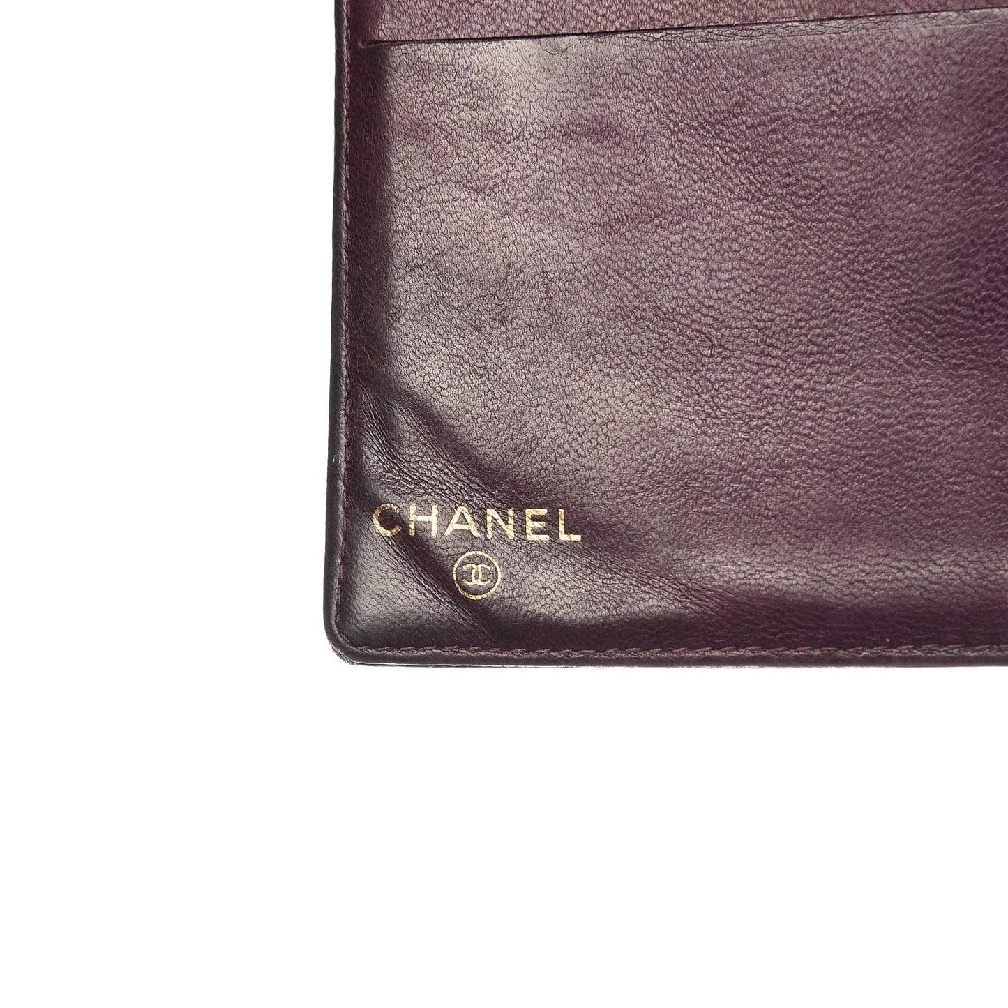 Caviar Timeless CC Zipped Pocket Wallet Purple