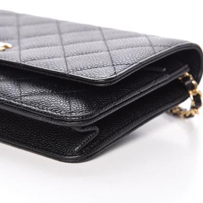 Chanel Caviar Quilted Wallet On Chain WOC Black 10 of 11