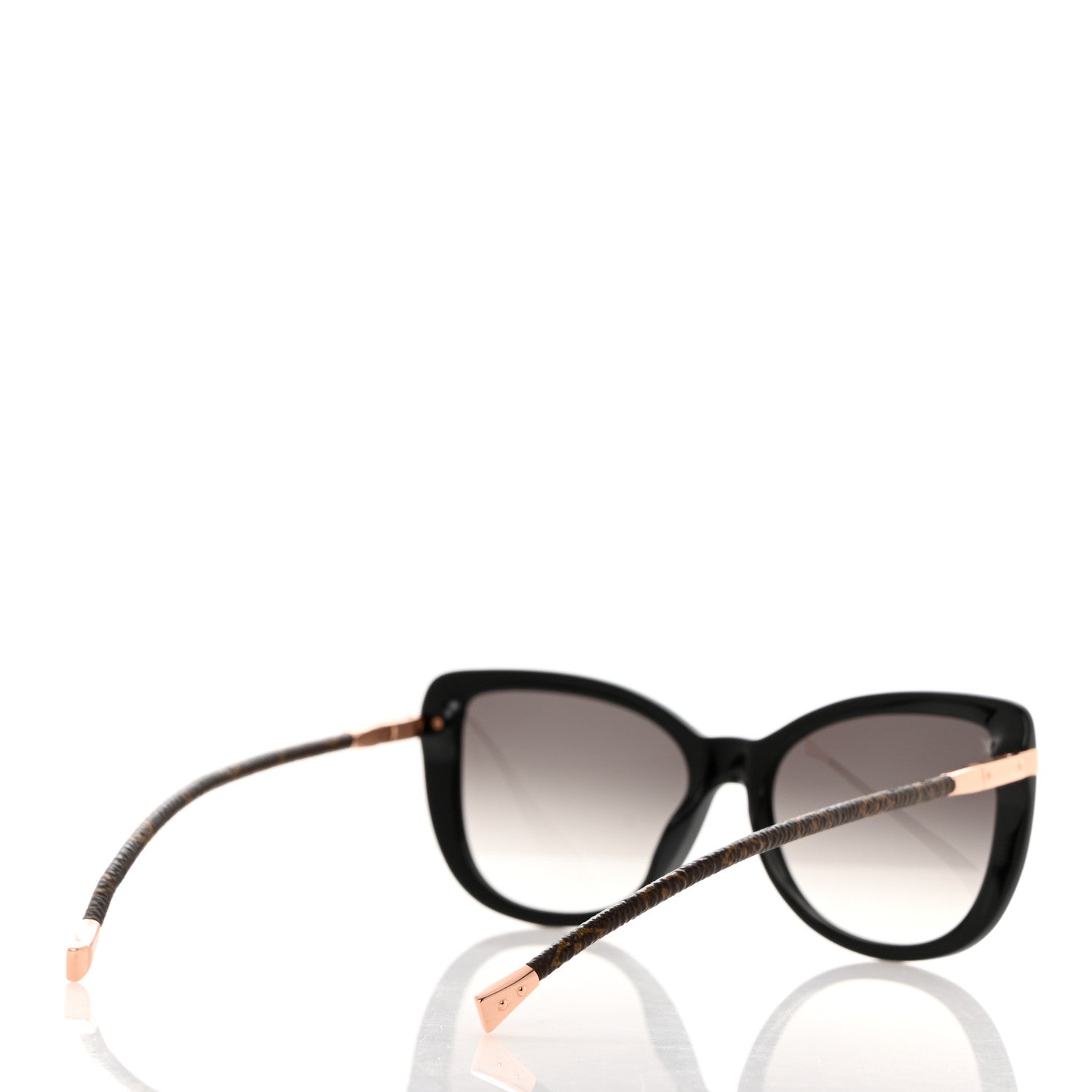 Louis Vuitton Monogram Acetate Charlotte Sunglasses Z0781E Black 5 of 9