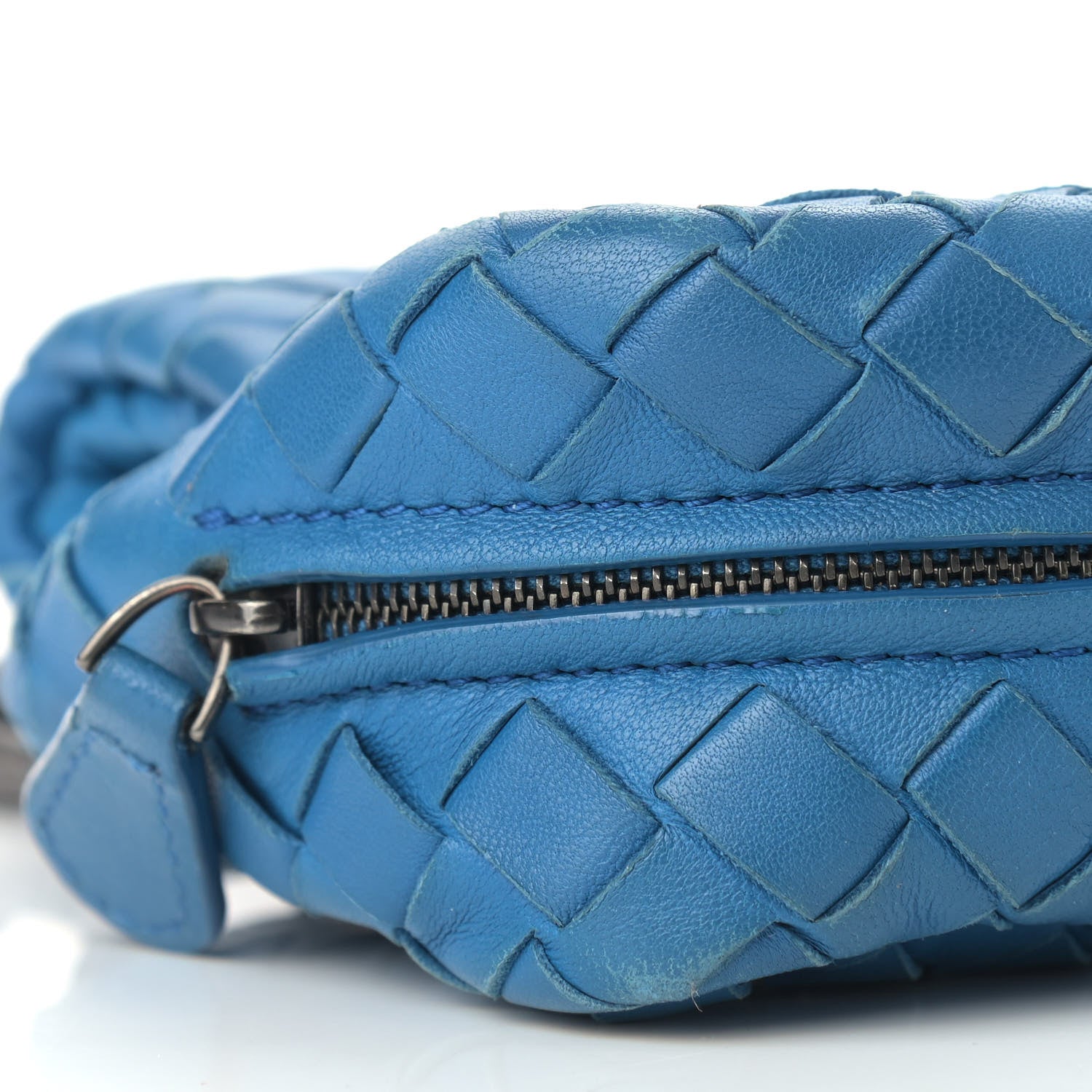 Bottega Veneta Nappa Intrecciato Small Chain Crossbody Blue 10 of 14